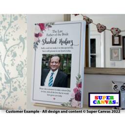 Celebration Of Life Funeral Mum Dad Wife Husband Grandad Nana Child Baby Memorial Picture Photo Easel Display Board Framed Canvas Print - thumbnail 4