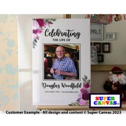 Celebration Of Life Funeral Mum Dad Wife Husband Grandad Nana Child Baby Memorial Picture Photo Easel Display Board Framed Canvas Print - thumbnail 1