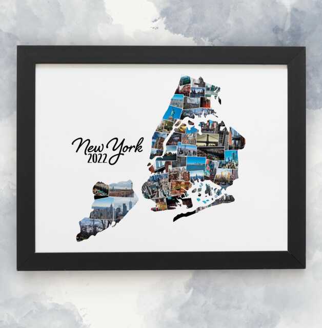New York Photo Collage, Personalised City Print, Break Art, Family Memories, Home D??cor, Wall Hanging Art Custom Made - image 1