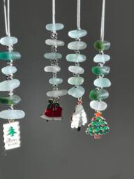Seaham Sea Glass Christmas Ornament Handmade Beach Decor - thumbnail 1