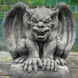 Concrete Gargoyle Figurine For Garden Stone Monster Statue Of Gargoyle Outdoor Decoration Yard Sculpture Scary Creature Gothic Ornament - thumbnail 2
