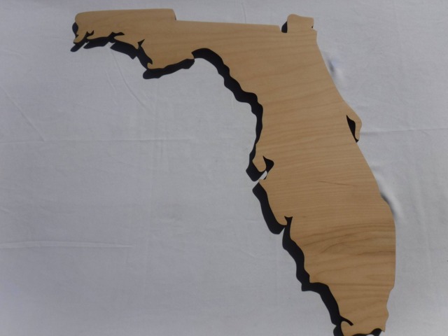 state Of Florida Cut Out Wooden Wall Art House Decor - image 1
