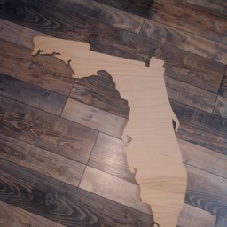 state Of Florida Cut Out Wooden Wall Art House Decor - thumbnail 2