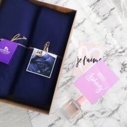 Cotton Bedding Set Of 5 Pieces in Blue. Flat Sheet, Fitted Duvet Cover + 2 Pillowcases. Twin Full Queen Au Eu Custom Bed Linen - thumbnail 4