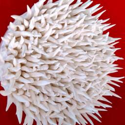 "White Clay Wall Sculpture On Canvas Abstract Coastal Art - 7""x7" - thumbnail 2