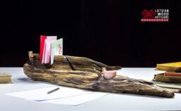 Driftwood Pen, Letter & Candle Holder Handmade Writer Gift - thumbnail 1