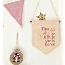 She Is Fierce Linen Banner Boho Nursery Decor - thumbnail 2