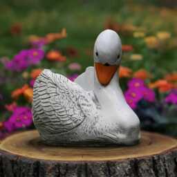 Concrete Swan Statue Garden Sculpture Outdoor Bird Decoration White Ornament & Home Figurine Swan Lover Gift Yard Art - thumbnail 3