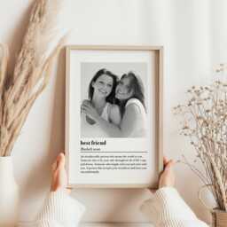 Personalised Best Friend Definition Print Photo Frame, Gift For Friend, Gifts Her, Birthday Gift, Custom Picture With - thumbnail 1