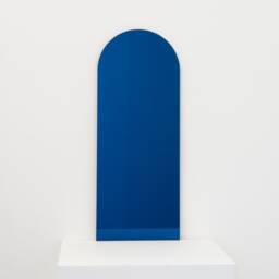 Arcus??? Arched Contemporary Blue Tinted Frameless Mirror, Xl
