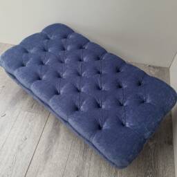 100 cm X 54 Oxford Chesterfield Footstool Deep Buttoned Chenille Velvet Coffee Table Footstool. Delivery To UK Only - thumbnail 2