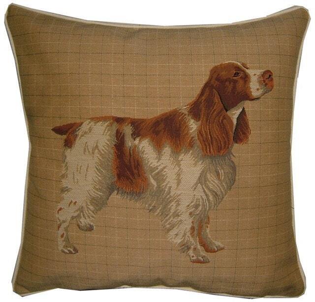 Spaniel Orange Roan Woven Tapestry Cushion Cover Sham - image 1