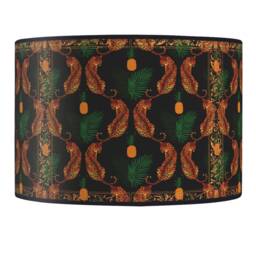 Hanging Lampshade Vintage Style Lampshade, Leopard & Pineapple Print, Retro Home Decor - thumbnail 3
