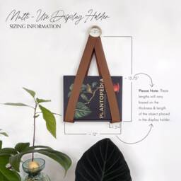 Leather Hanging File Storage Organizer Wall Hung Magazine Rack Holder For Organization Office Decor Strap Mail Mount - thumbnail 3