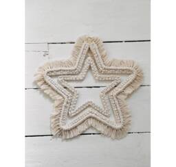 Handmade Macrame Star Wall Hanging, Boho Home Decor