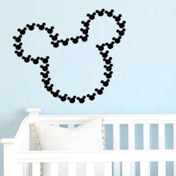 Mickey & Minnie Mouse Name Wall Decal Nursery Decor Sticker 4142 - thumbnail 1