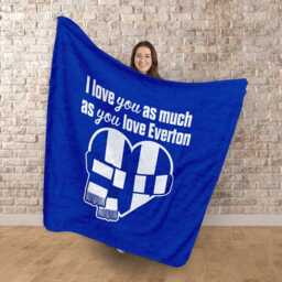 Love You As Much Merseyside Blues - Luxury Fleece Blanket 150cm X Made in England - thumbnail 3