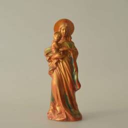 Madonna & Child Shrine Altar With Stained Glass - thumbnail 2