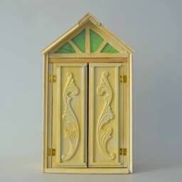 Madonna & Child Shrine Altar With Stained Glass - thumbnail 3