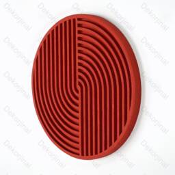 Geometric Wood Wall Art , Round , Circle , Colorful Sun , Natural Art - thumbnail 1