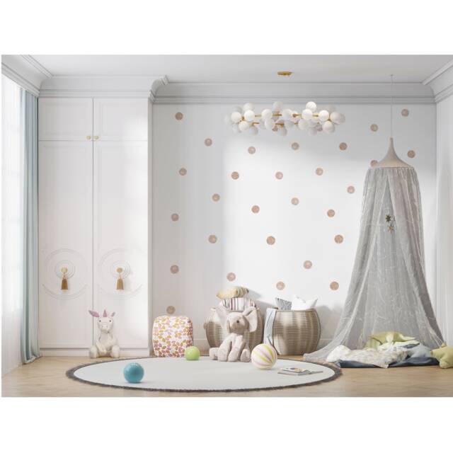 Watercolor Spots Wall Decals Boho Nursery Decor, Reusable Stickers - image 1