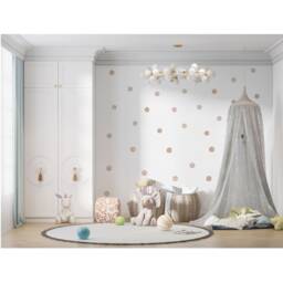 Watercolor Spots Wall Decals Boho Nursery Decor, Reusable Stickers - thumbnail 1
