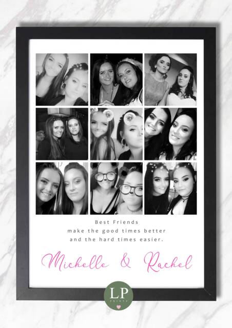 Personalised Best Friends Birthday Print Christmas Gift - image 1