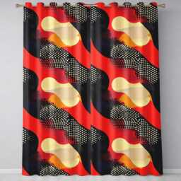 Abstract Halftone Pop Art Texture Bold Color Splash Seamless Pattern Readymade Eyelet Ring Top Thermal 100% Blackout Curtains - thumbnail 2