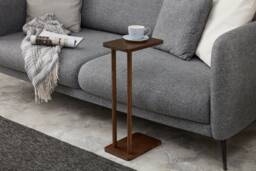 Handcrafted Wooden C Table, Modern Side Laptop Stand - thumbnail 1