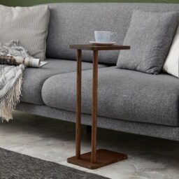 Handcrafted Wooden C Table, Modern Side Laptop Stand - thumbnail 3