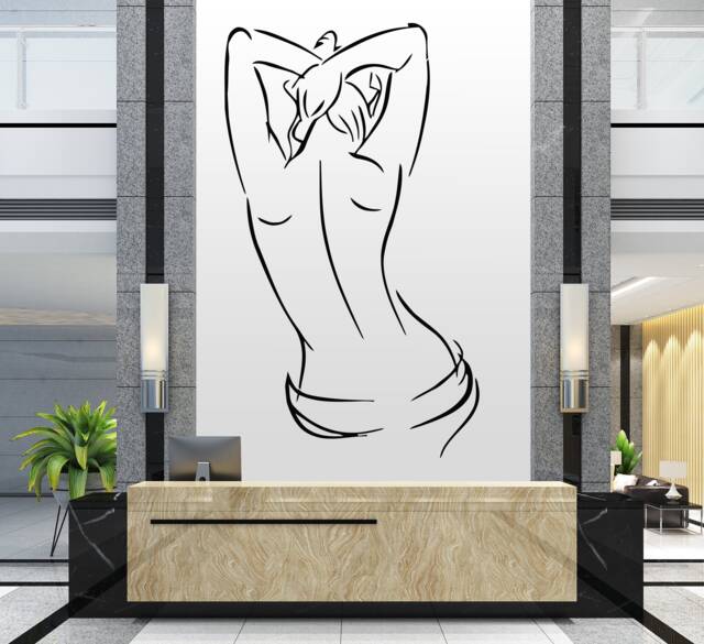 Spa Woman Body Wall Decal Beauty Salon Art 064Re - image 1