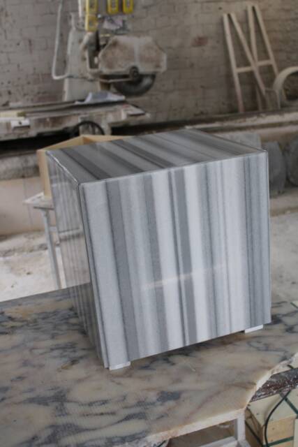 Handmade Marmara Marble Cube Coffee Table Special Pattern - image 1