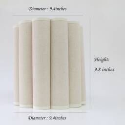 Handmade Burlap Drum Lampshade For Home Decor-5# - thumbnail 2