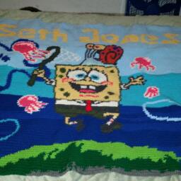 Jelly Fishing Crochet Blanket Graph Pattern - thumbnail 2