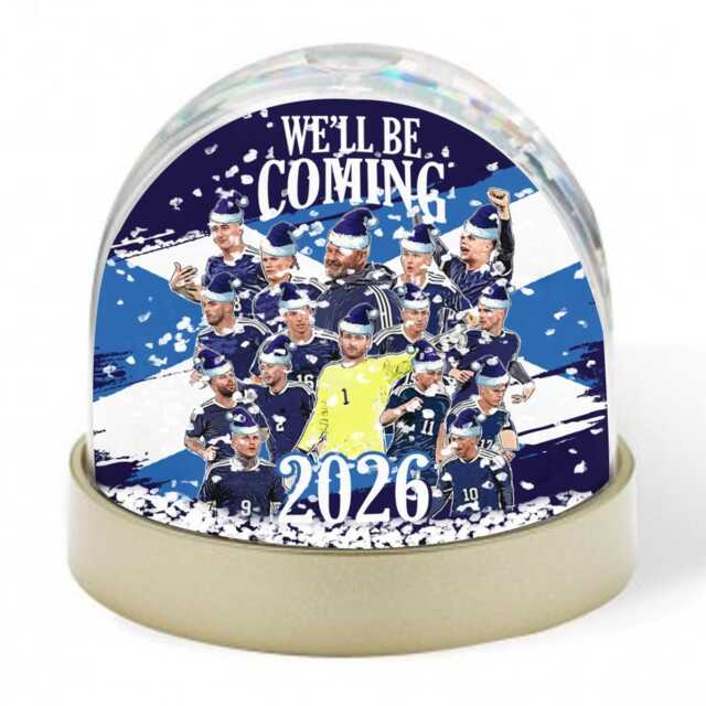 Scotland We'll Be Coming 2026 Christmas Snow Globe Mctominay Mcginn Etc Great Gift For Scots Scottish Fans Tartan Army World Cup