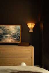 Flume Cloth Wall Light Sand Beige Minimalist Bedside Lamp, Bali Home D??cor