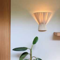 Flume Cloth Wall Light Sand Beige Minimalist Bedside Lamp, Bali Home D??cor - thumbnail 3