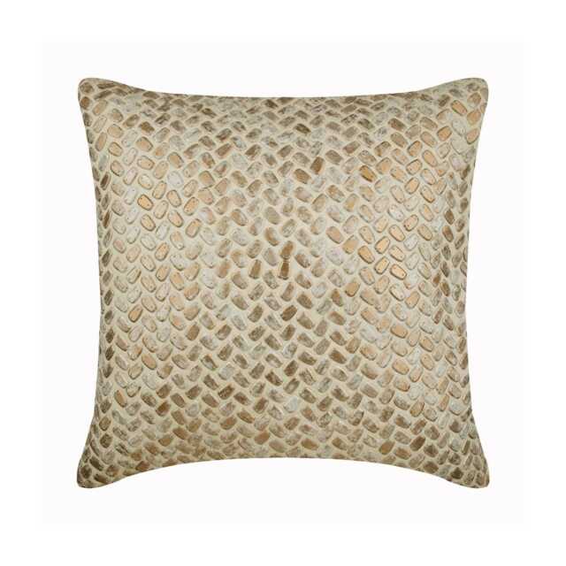 "Art Silk Beige Couch Pillow Cover 16""x16" - image 1