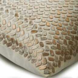 "Art Silk Beige Couch Pillow Cover 16""x16" - thumbnail 3