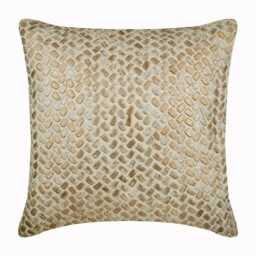 "Art Silk Beige Couch Pillow Cover 16""x16" - thumbnail 2