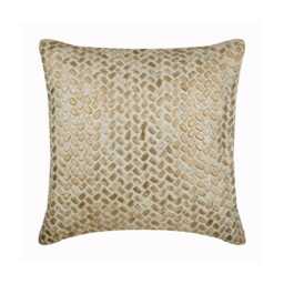 "Art Silk Beige Couch Pillow Cover 16""x16" - thumbnail 1