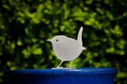Stainless Steel Wren Plant Pot Decoration, Indoor Or Outdoor, House Ornament, Lawn Spike, Hanging Basket, Window Box, Garden Gifts