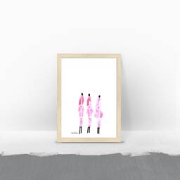 Framed Print, Colorful Abstract Art Africa Inspiration, Kitchen Wall Art, Bedroom Minimalist Art, Original Gift - thumbnail 3