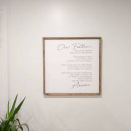 The Lord's Prayer Art Large Wood Sign Christian Scripture Bible Verse Painted Jesus Our Father Church Wall Decor Pastor Gift Painting - thumbnail 3