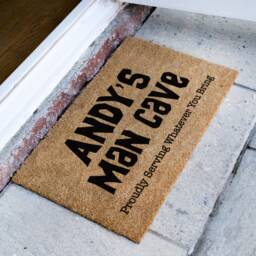 Personalized Door Mat - Custom Name Man Cave Gift For Him Gifts Guys Husband - thumbnail 2