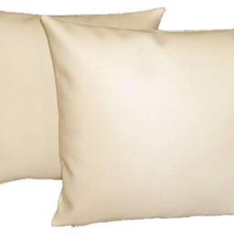 "2 Cream Faux Leather Classic Cushions 16"" 18"" 20" - thumbnail 2