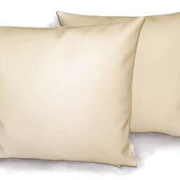 "2 Cream Faux Leather Classic Cushions 16"" 18"" 20" - thumbnail 3