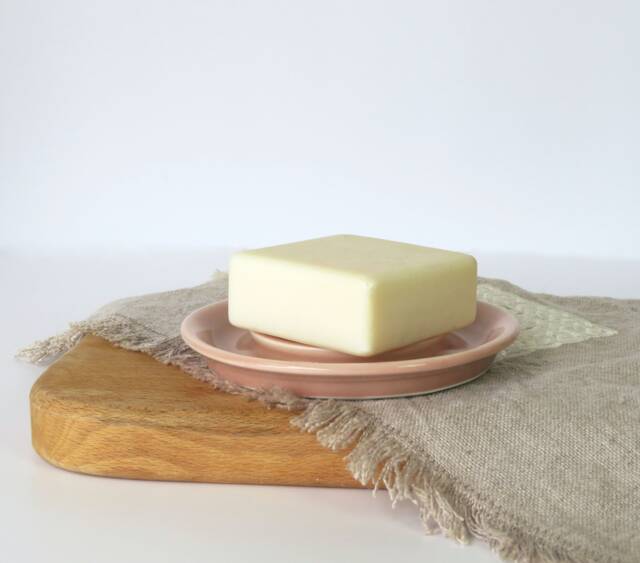 Handmade Porcelain Soap Dish - Thrown Pottery With Drainage - image 1