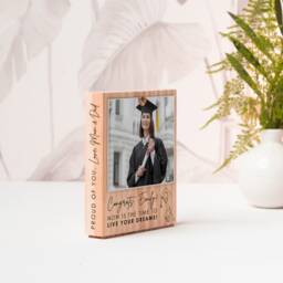 Grad Gift For Daughter, Best Friend, Her, Personalised Graduation Gift, Keepsake, Wood Engraved Picture Frame, Proud Of You - thumbnail 4