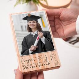 Grad Gift For Daughter, Best Friend, Her, Personalised Graduation Gift, Keepsake, Wood Engraved Picture Frame, Proud Of You - thumbnail 3